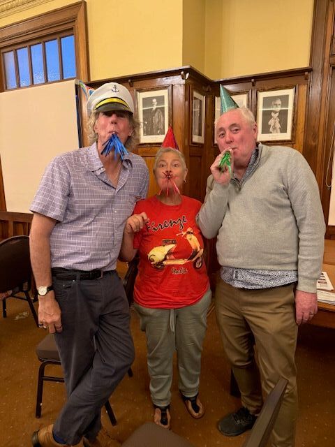 party hats and blowers looking for a party...