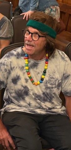 Teddy, the drummer in the band, didn't make it to intermission!