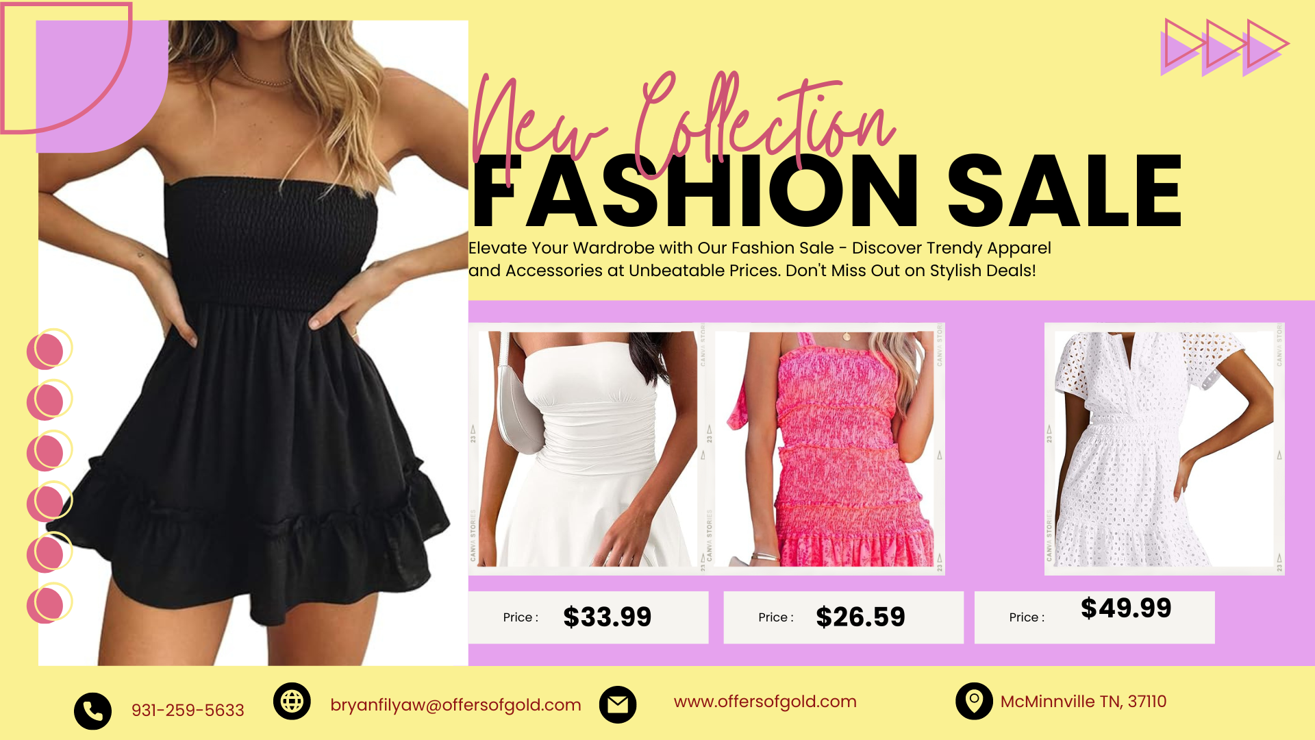 Short summer dresses, new collection fashion sale