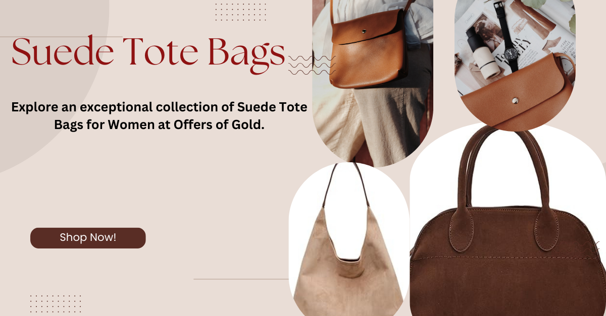  Elegant and practical suede tote bag for everyday use.