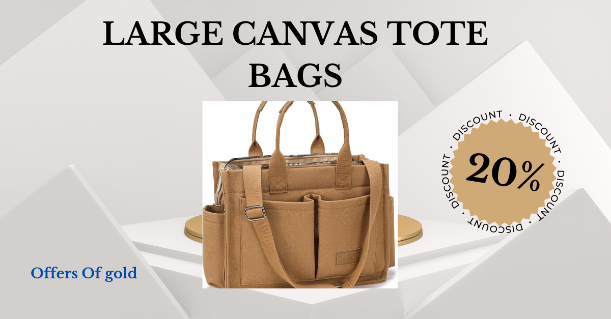 Spacious and durable large canvas tote bag for everyday use.