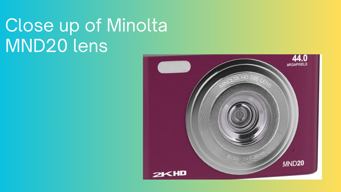  Minolta camera known for its trusted name and quality in photography.