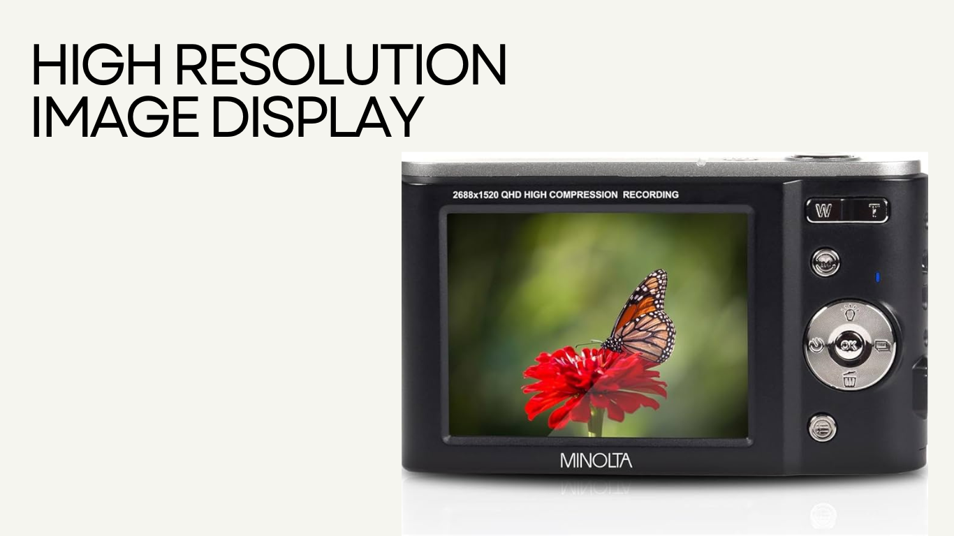 High-resolution megapixel camera with 44 MP clarity for sharp and detailed images.