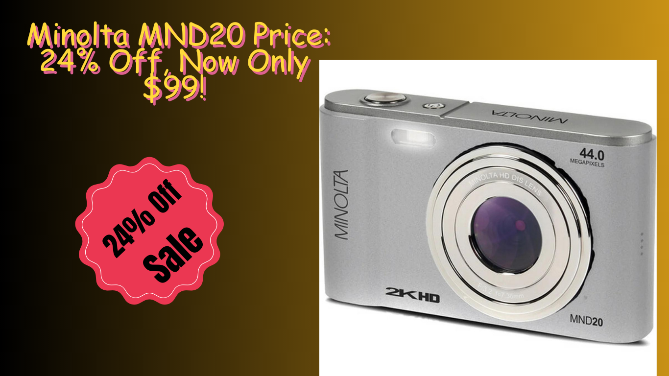 Minolta MND20 digital camera available at 24% off, now only $99.