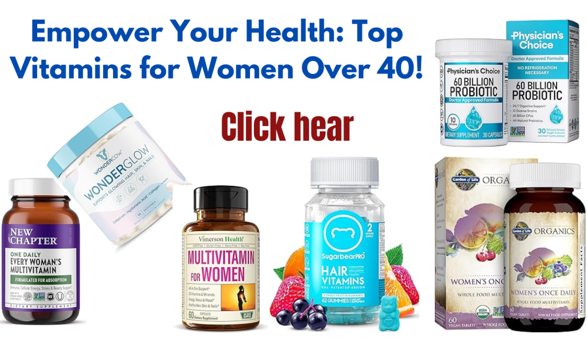 Best vitamins for women over 40, supporting bone strength, energy, and overall health.