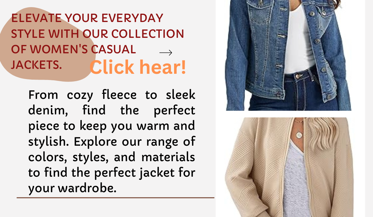 A collection of stylish and comfortable women's casual jackets for everyday wear.