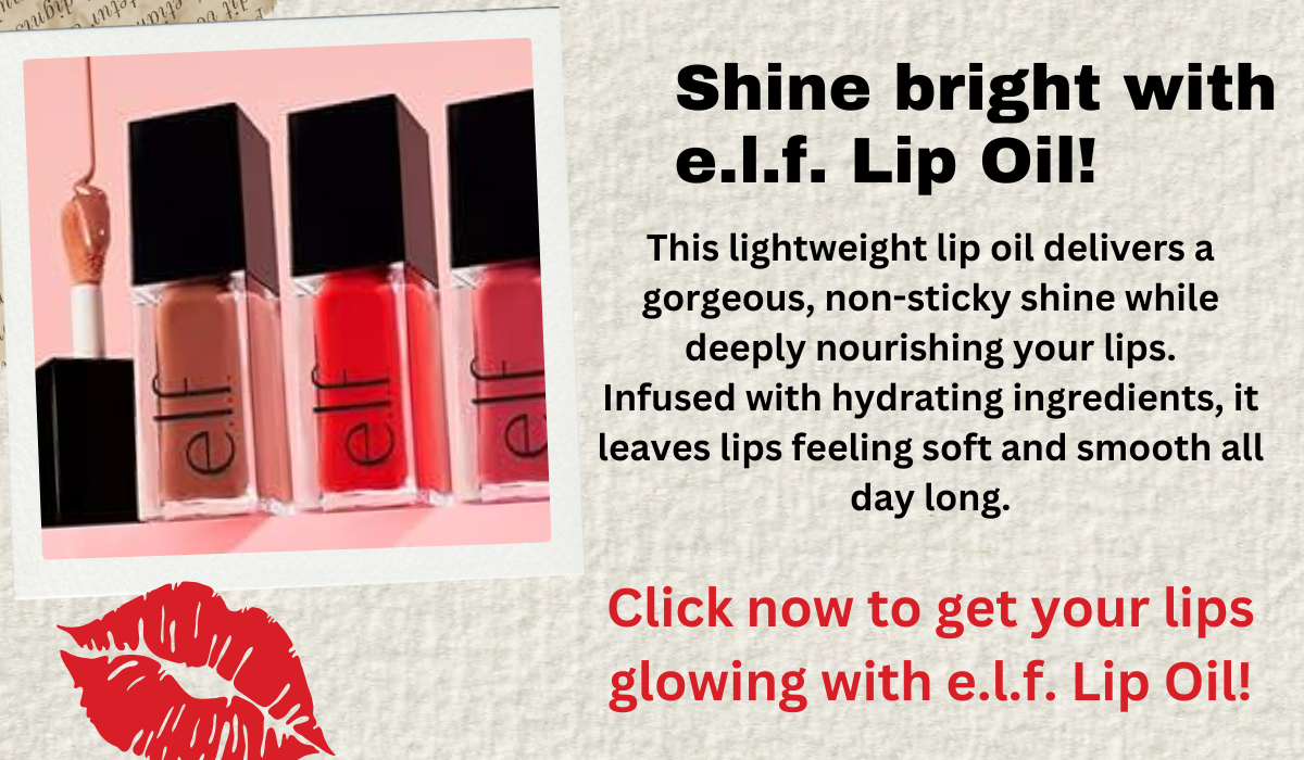  e.l.f. Lip Oil product with glossy finish