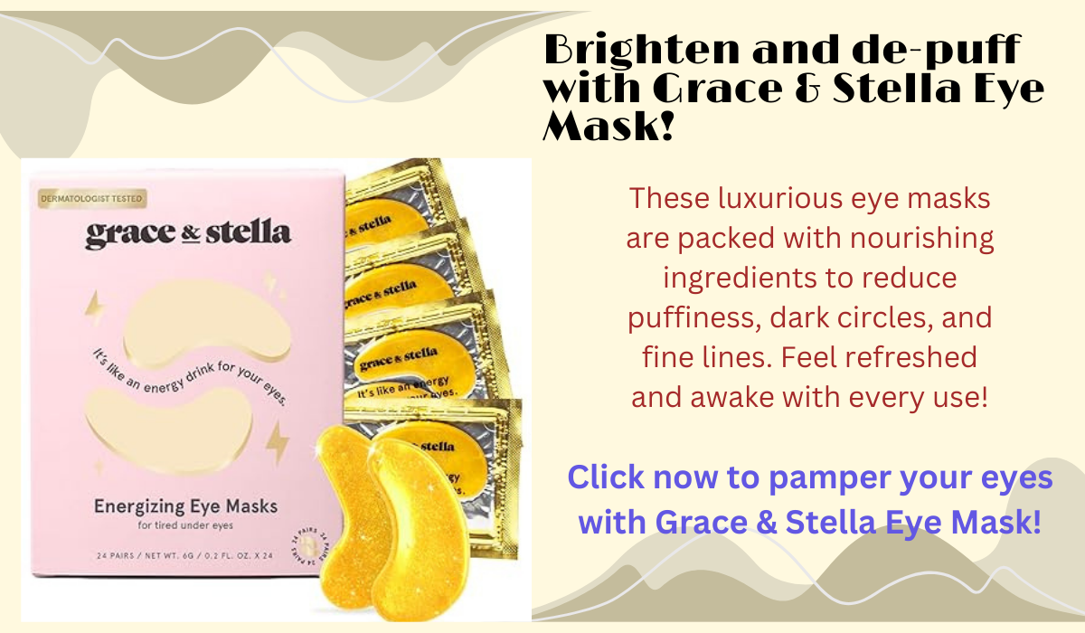  Grace & Stella Eye Mask applied under eyes