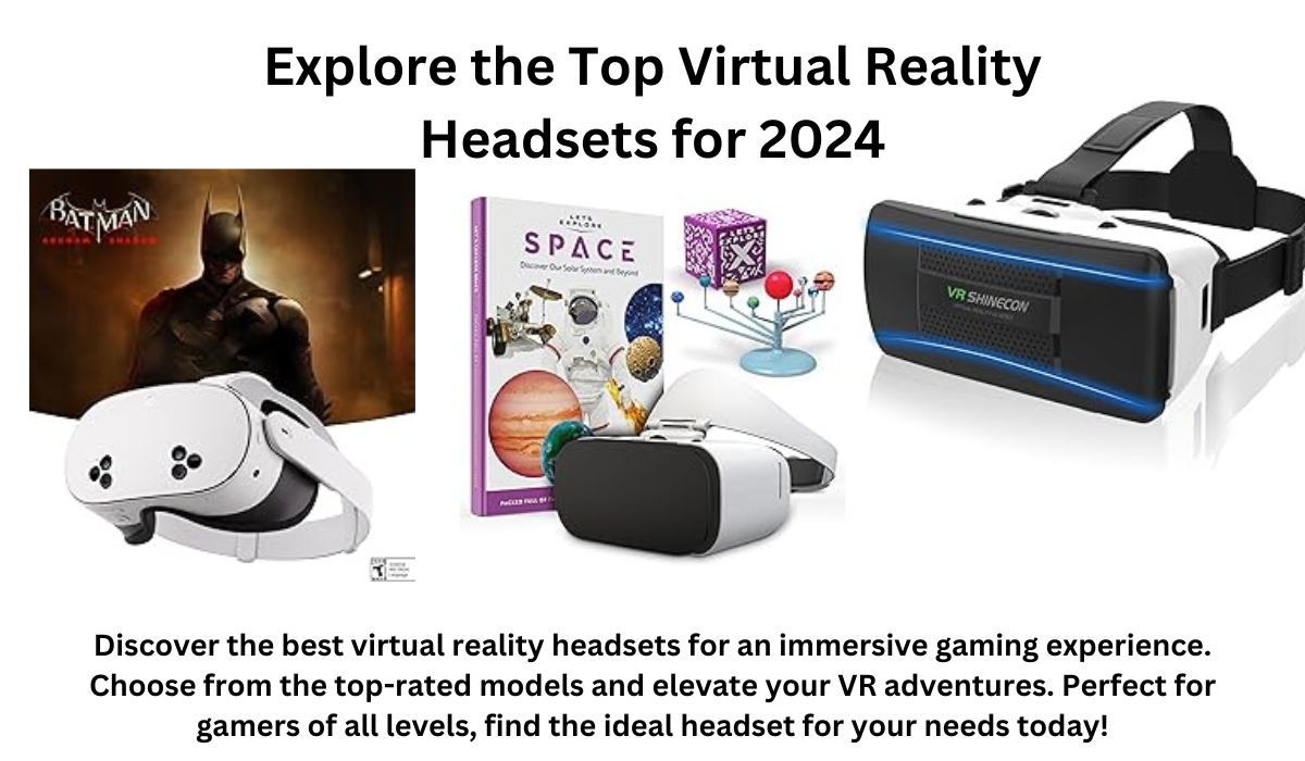 A visually appealing image displaying a selection of the best virtual reality games and headsets, with a shopping cart icon and "Best Deals" text to emphasize where to buy these products online.