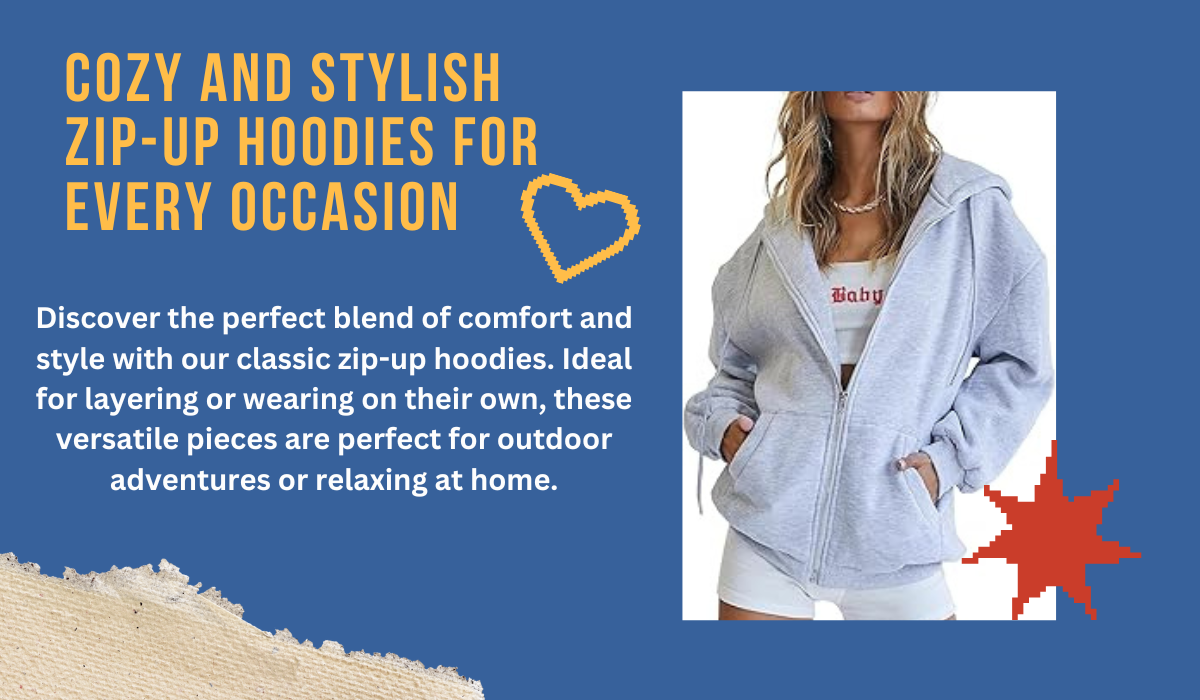 A selection of stylish zip-up hoodies available at Offers of Gold, showcasing comfort and versatility.