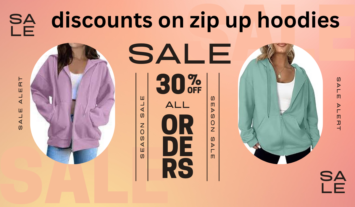 Budget-friendly zip-up hoodies from Offers of Gold, combining high quality and great value discount price.