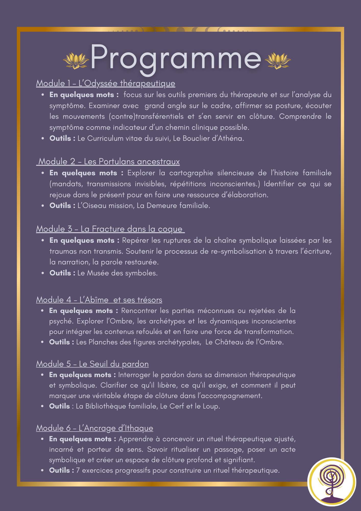 Le programme de la Master Class "Clôture de suivi & transformation"