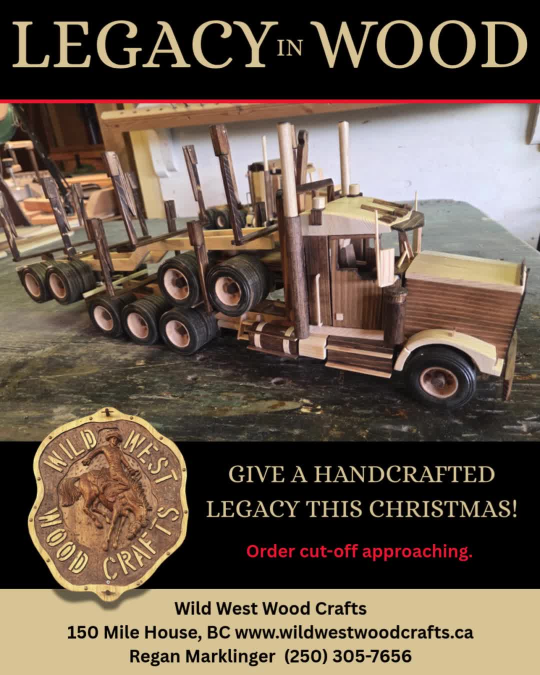 I built and maintain the Wild West Wood Crafts website, Facebook page and Instagram presence. 