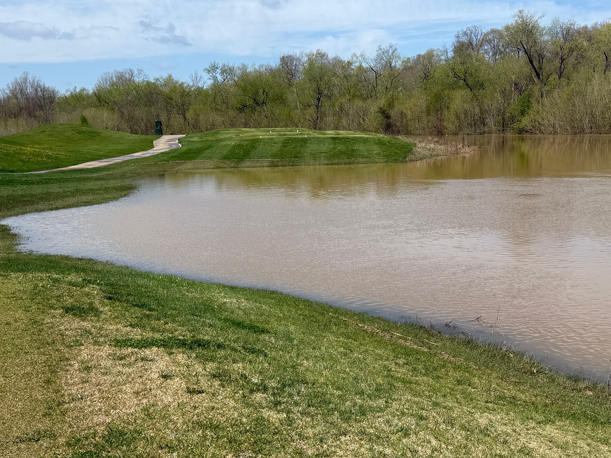 #4 Red tee looking back at Gold tee