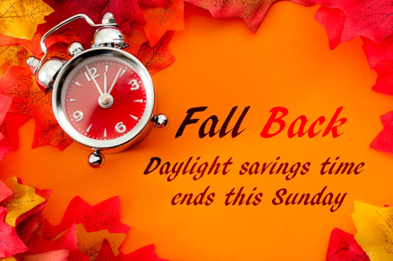 November 1st, dont forget to roll clocks back 1 hour!