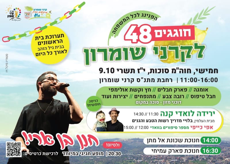 חוגגים סוכות בקרני שומרון