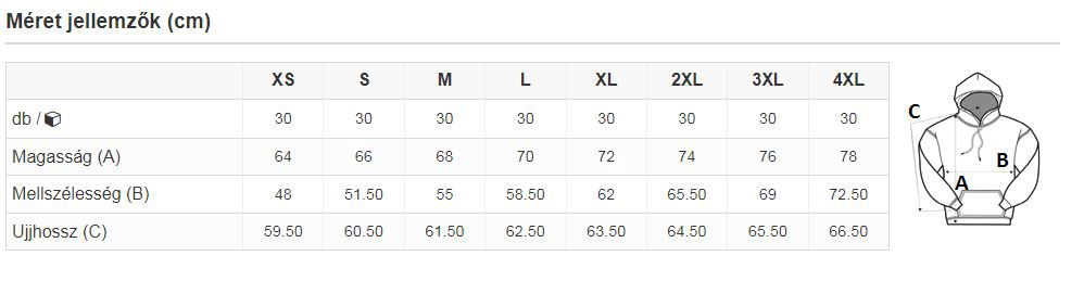 270 g/m2  Hosszú ujjú, Kapucnis, Körkötött, Zsebes