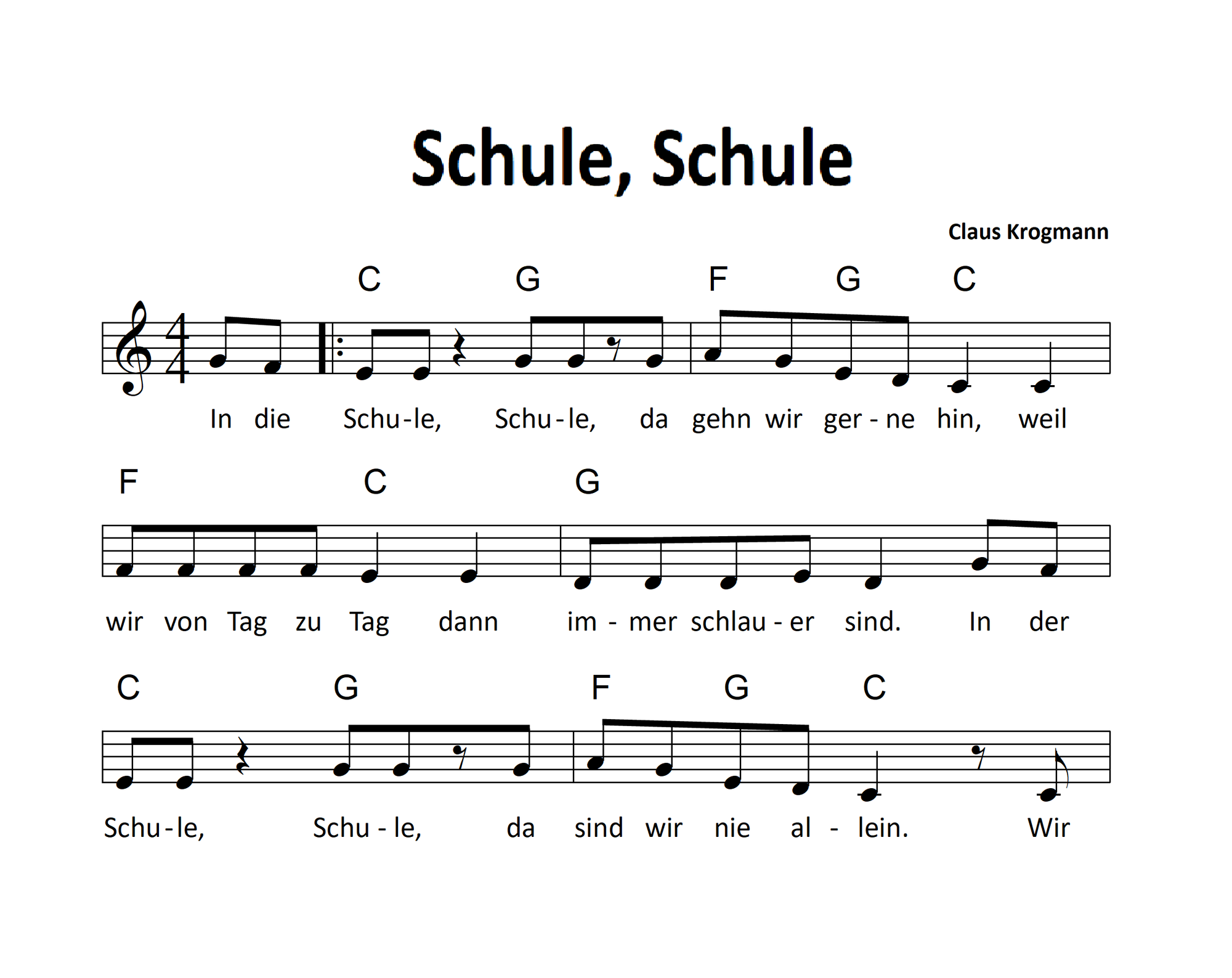 Lied: Schule, Schule!