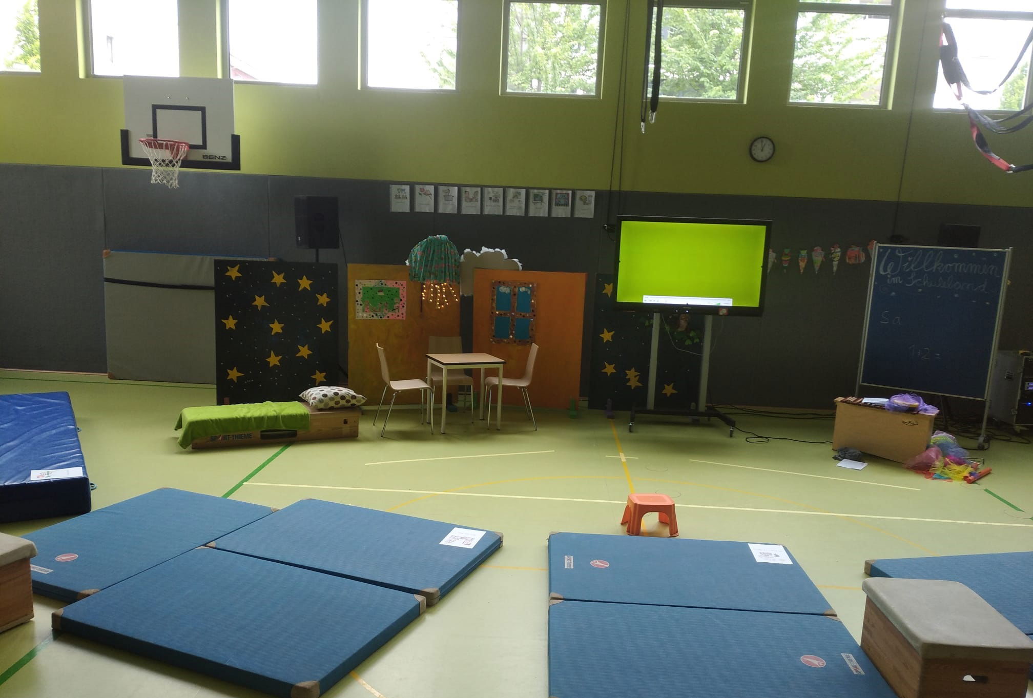 Kulisse vom Musical "Willkommen im Schuleland!"