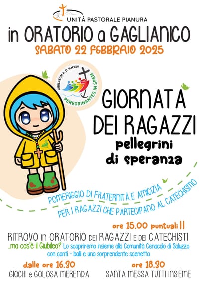 Febbraio: Giornata dei ragazzi dell'Unità Pastorale Pianura.