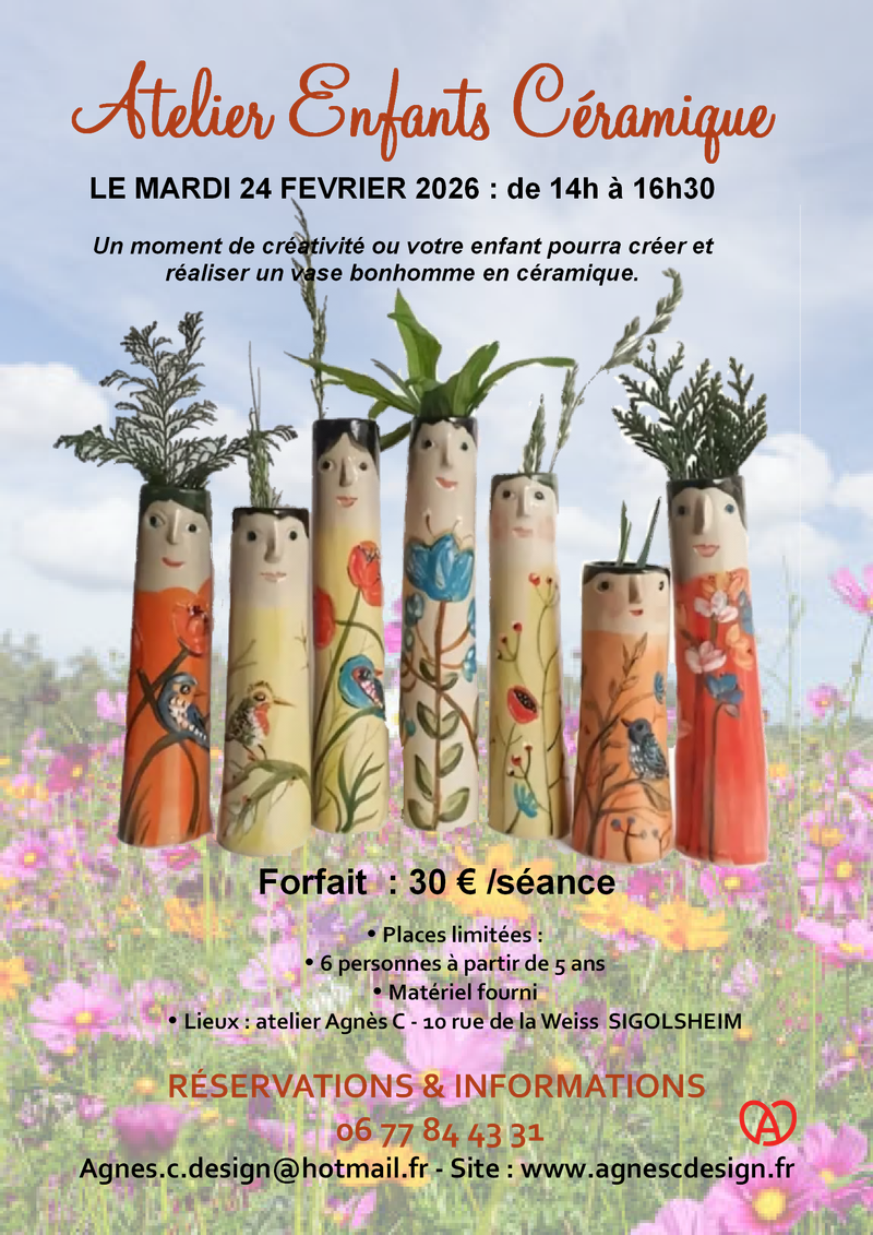 ATELIER ENFANTS CERAMIQUE FEVRIER