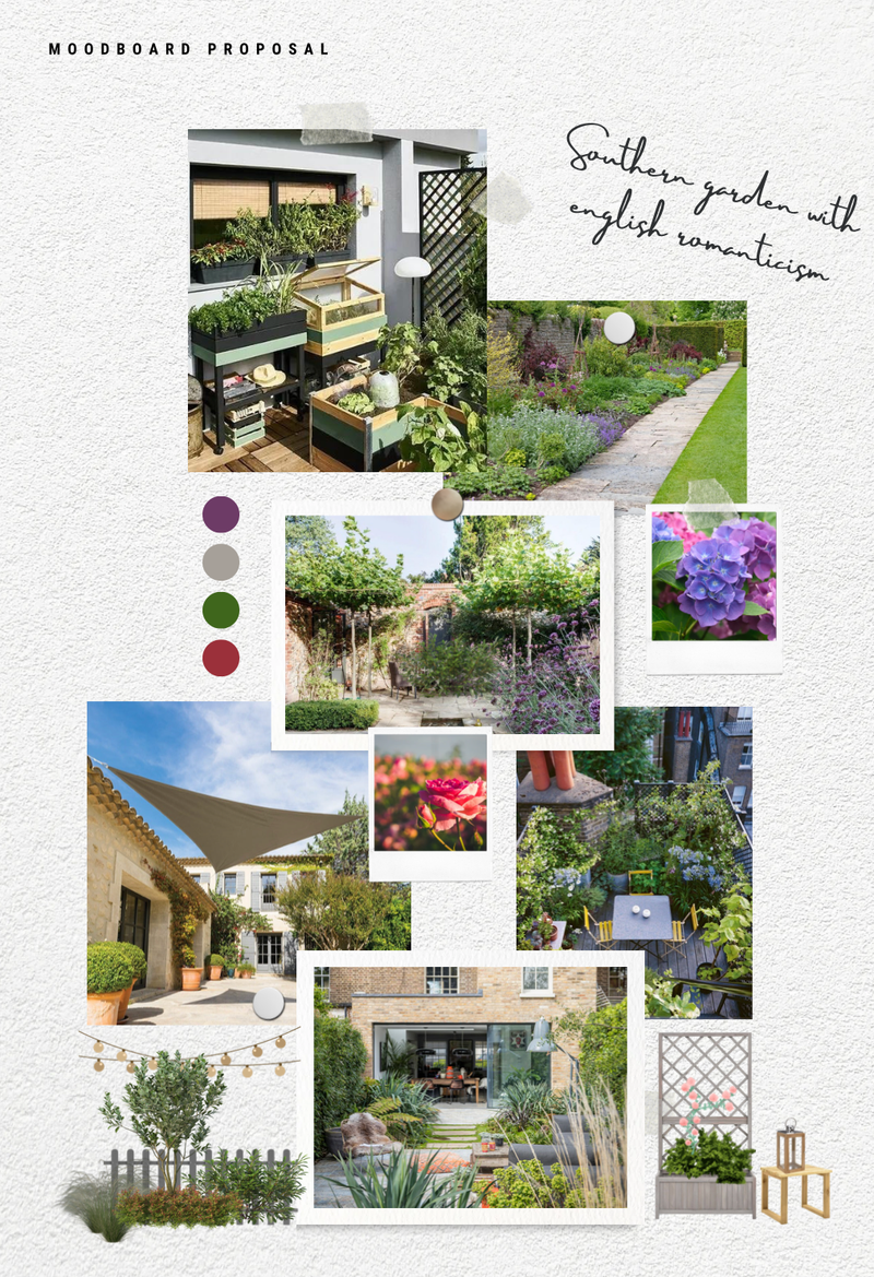 Balcony and garden street view - South of France - Still in process