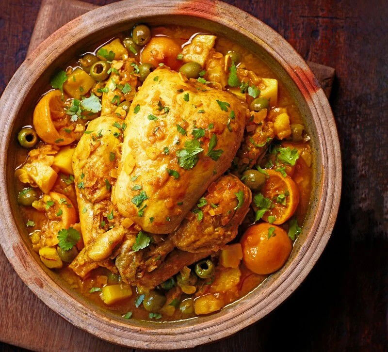 Whole chicken tajine