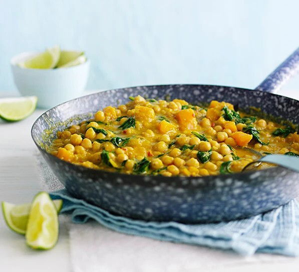 Butternut squash and chickpea curry