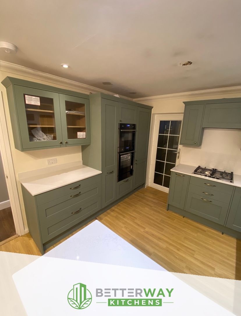 Howdens sage kitchen