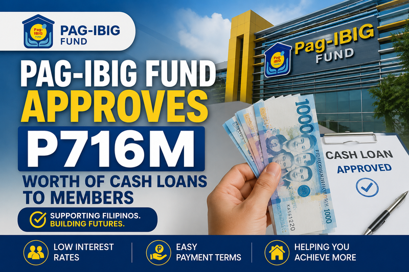 PAG-IBIG Fund Approves P716M Worth of Cash Loans to Members