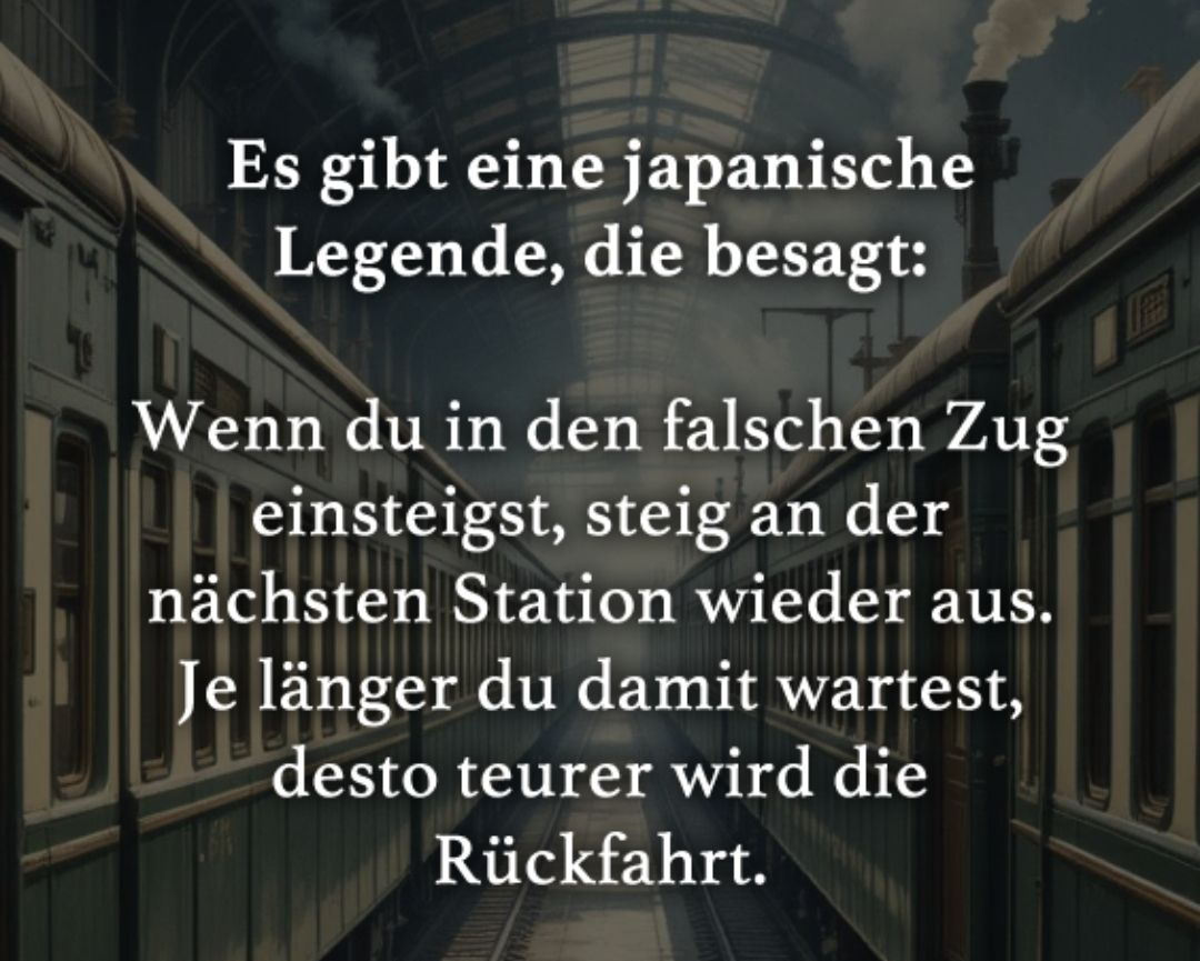 Warum sitzt du im falschen Zug?