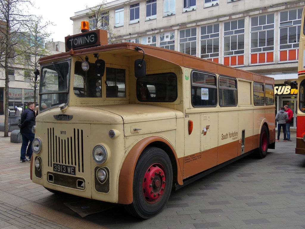 An old emergency vehicle exhibited at The Moor Sheffield 