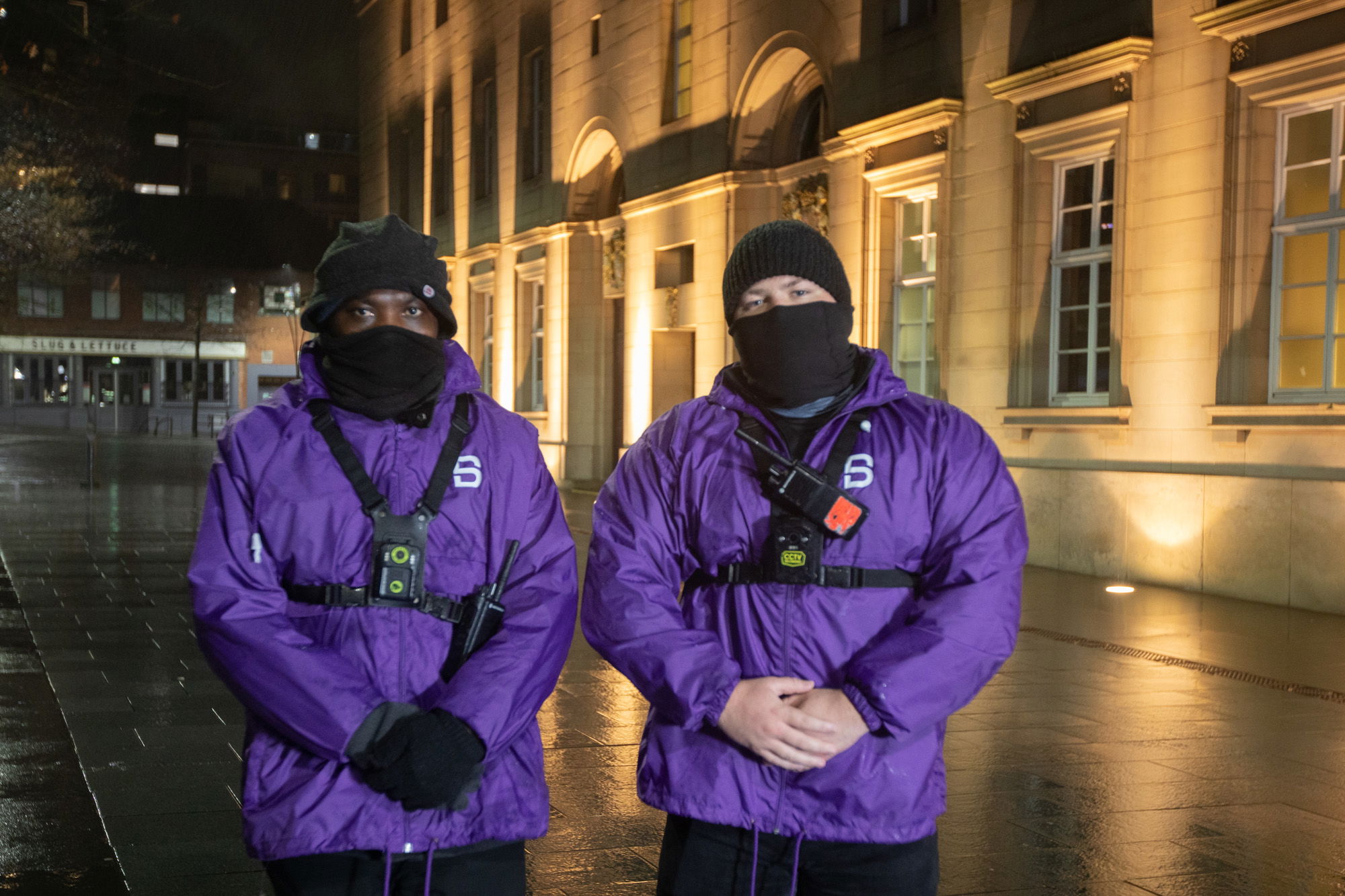 Two members of the Sheffield BID security team introduced during the COVID pandemic