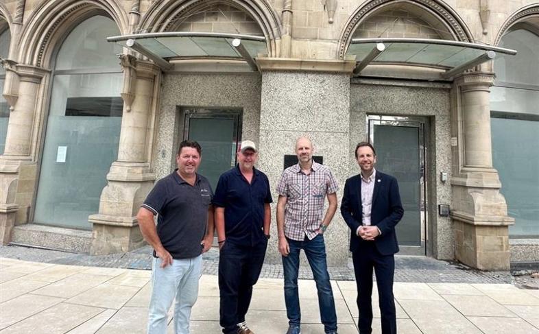 The investors behind the Fargate pub with Councillor Ben Miskell