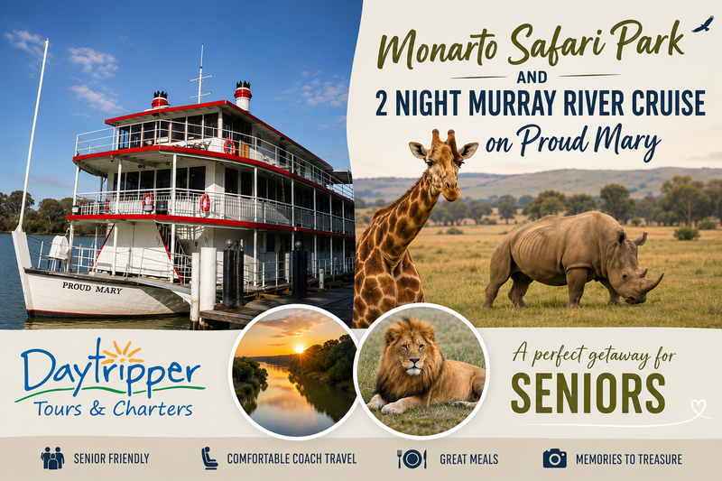 Murray River Cruise & Monarto Safari Park