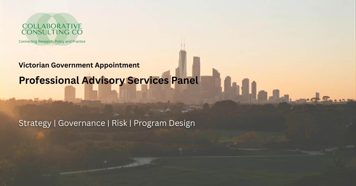 Collaborative Consulting Co appointed to the Victorian Government Professional Advisory Services Panel