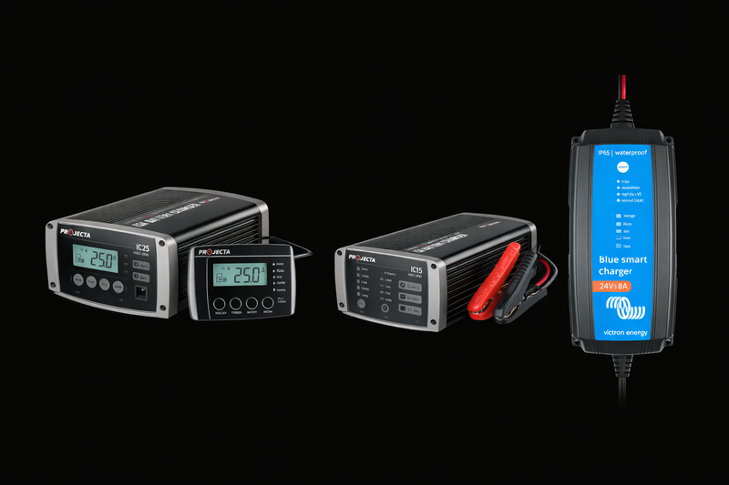 12 AND 24 VOLT BATTERY CHARGERS