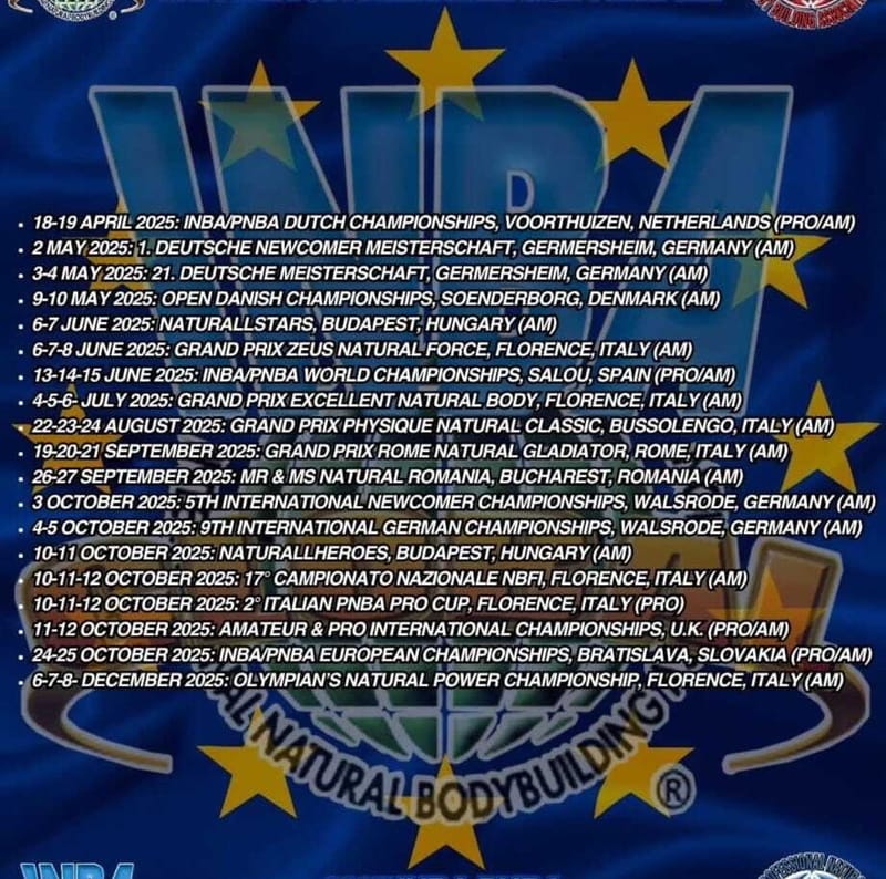 Competitions en EUROPE 2025