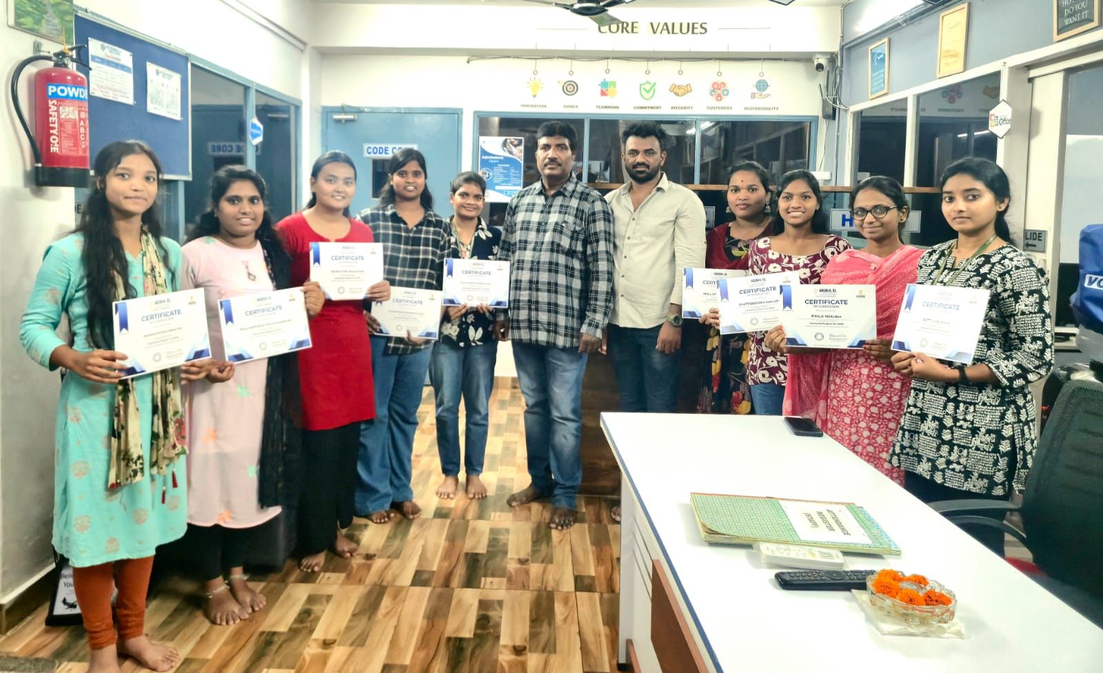 Internship batch from St.Joshep College