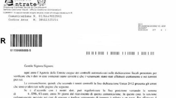 ENTRO IL 30/09 NOTIFICA DEGLI AVVISI BONARI PER LE OMISSIONI ....