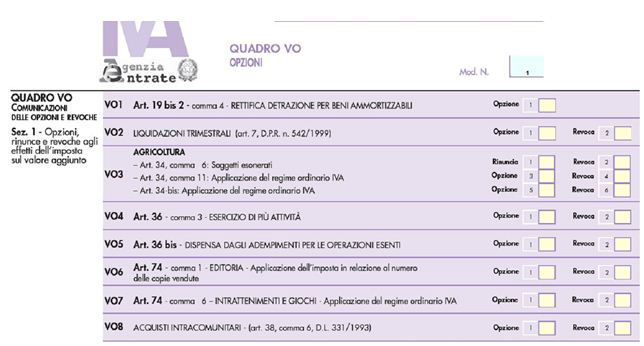 DICHIARAZIONE IVA 2025: NOVITA' QUADRO "VO"