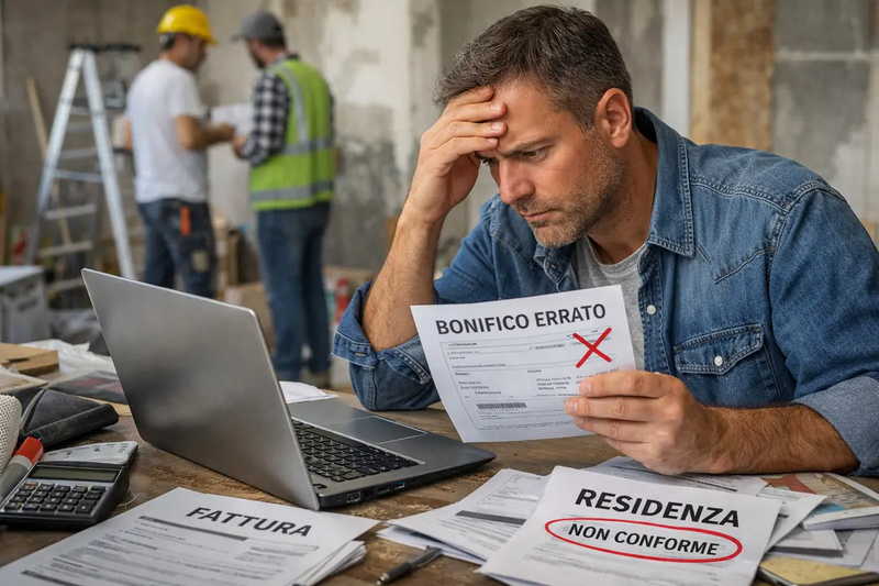 Bonifici parlanti e ristrutturazioni: cosa succede se si commette un errore?