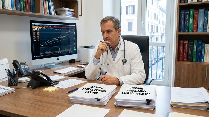 Medico: meglio il regime forfettario a 85.000 euro o il regime ordinario a 120.000-150.000 euro?
