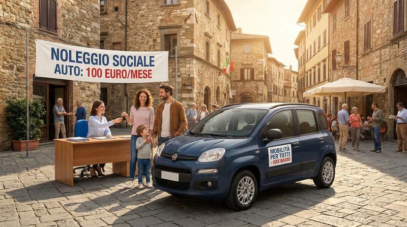 Noleggio sociale auto: 100 euro al mese per le famiglie con ISEE basso