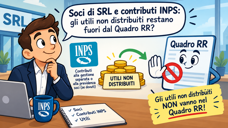 Soci di SRL e contributi INPS: gli utili non distribuiti restano fuori dal Quadro RR?