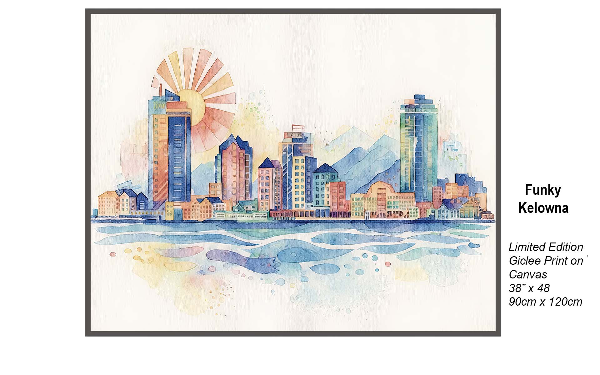 Funky Kelowna – Cultural District Waterfront Skyline