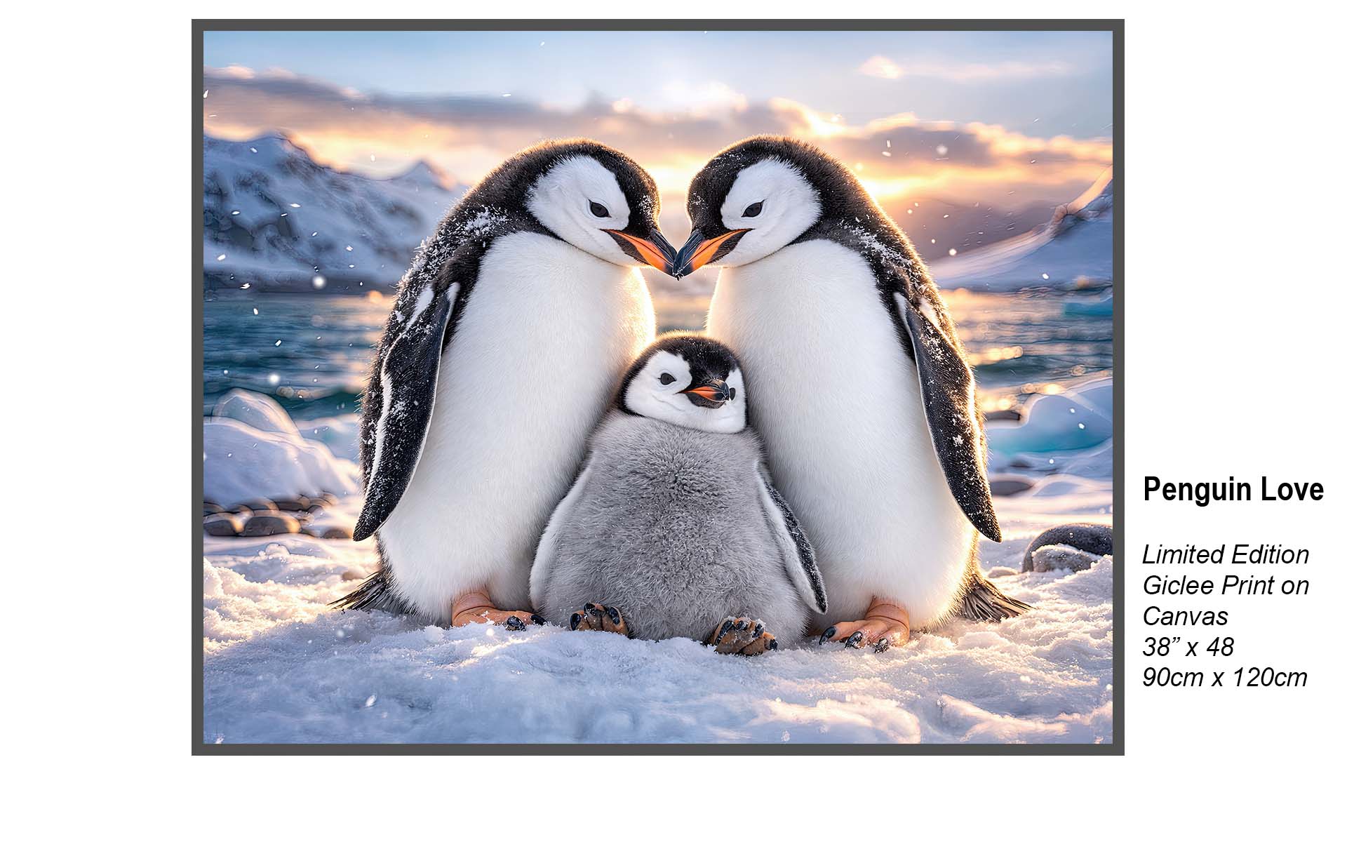 Penguin Love – Surreal Serenity in an Arctic Embrace