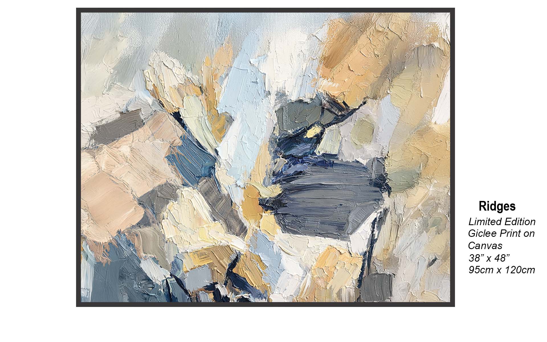 Ridges – Textured Contemporary Abstract | Limited Edition Giclée Canvas Art