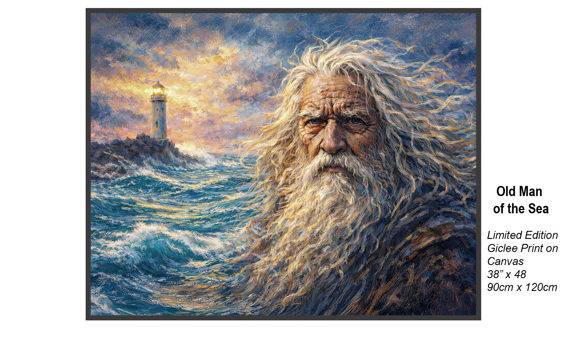 Old Man of the Sea – Dramatic Maritime Portrait | Limited Edition Giclée Canvas Art