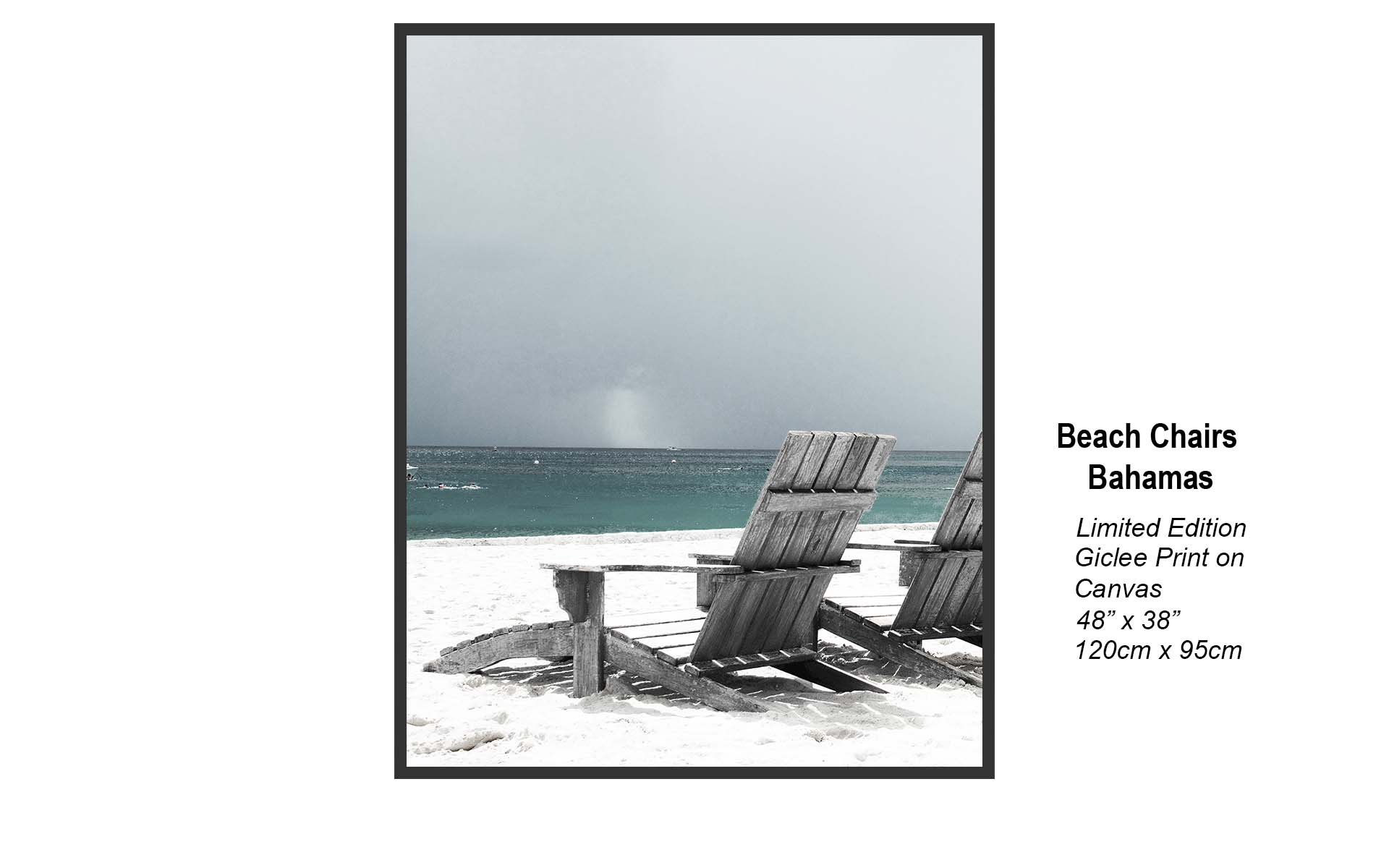 Beach Chairs Bahamas – Serene Coastal Escape | Limited Edition Giclée Canvas Art
